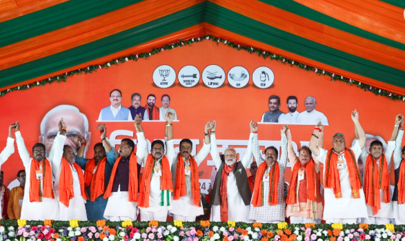 एनडीए का बिहार घोषणापत्र जारी, 1 करोड़ नौकरी, महिलाओं को लखपति दीदी, राज्य के विकास का संकल्प लिया